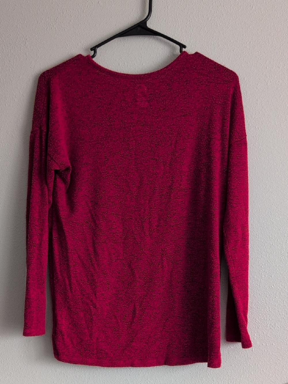 Wonder Nation Knot Hem Long Sleeve Top - Red And Black - Picture 4 of 5